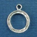 Toggle Clasp with Southwest Design on Circle Sterling Silver