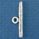Toggle Clasp Bubbled Design on the Bar Sterling Silver