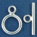 Toggle Clasp Polished with Bar Medium for Sterling Silver Toggle Bracelet
