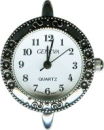 Round Watch Face with Marcasite Looking on Scroll Edge