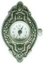 Tiny Round Marcasite Style Look Oval Watch Face