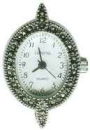 Oval Marcasite Style Look Watch Face