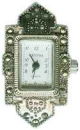 Rectangle Marcasite Style  Look Watch Face