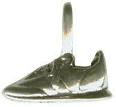 TENNIS Shoe 3D Sports Sterling Silver Charm Pendant for Charm BRACELET or Necklace