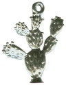 Cactus from WESTERN USA in 3D Sterling Silver Charm Pendant