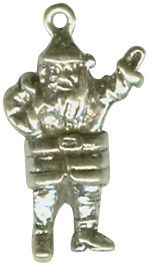 CHRISTMAS Santa Clause 3D Sterling Silver Charm Pendant