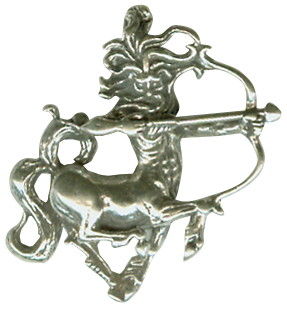 Astrology Zodiac SIGN Charm Sagittarius 3D Sterling Silver Charm Pendant