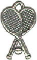 TENNIS RACKETs with Ball 3D Sports Sterling Silver Charm for Charm Bracelet