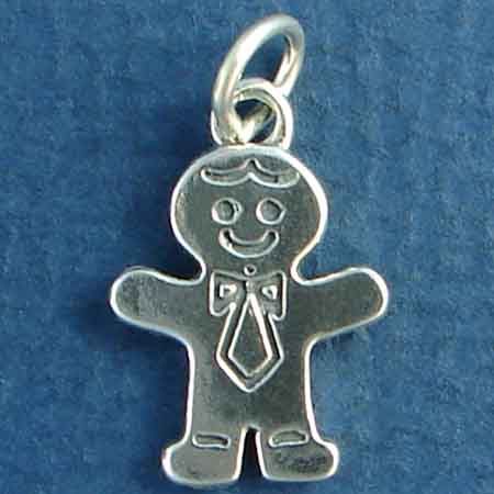 People: Father or Dad Family Member Wearing a TIE Sterling Silver Charm Pendant