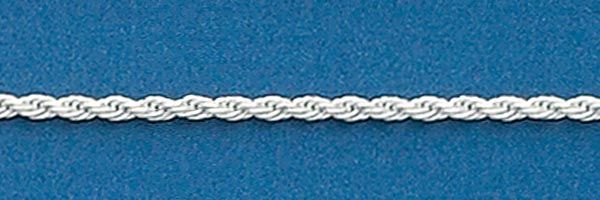040 DIAMOND Cut Rope Chain Sterling Silver Necklace 20 Inch