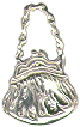 Ladies Evening Handbag PURSE 3D Sterling Silver Charm Pendant