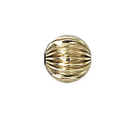 4mm Gold-Filled Round Corrugated Bead