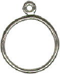 Charm DANGLE Ring Sterling Silver Size 7
