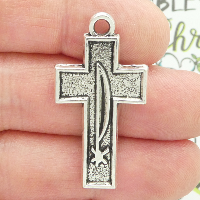 Chi Rho Cross PENDANTs Wholesale in Silver Pewter