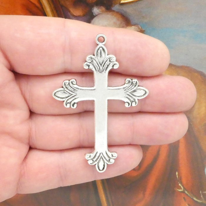 Christian Charms for Jewelry Making Cross Charms Silver Cross Charms  Christian Simple Cross Pendants 30 Cross Charm Bulk Pendant DIY Jewelry 