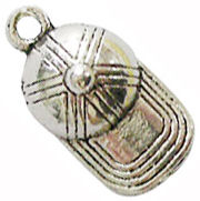 CAP Charm Pendant Antique Silver Pewter BASEBALL Charm