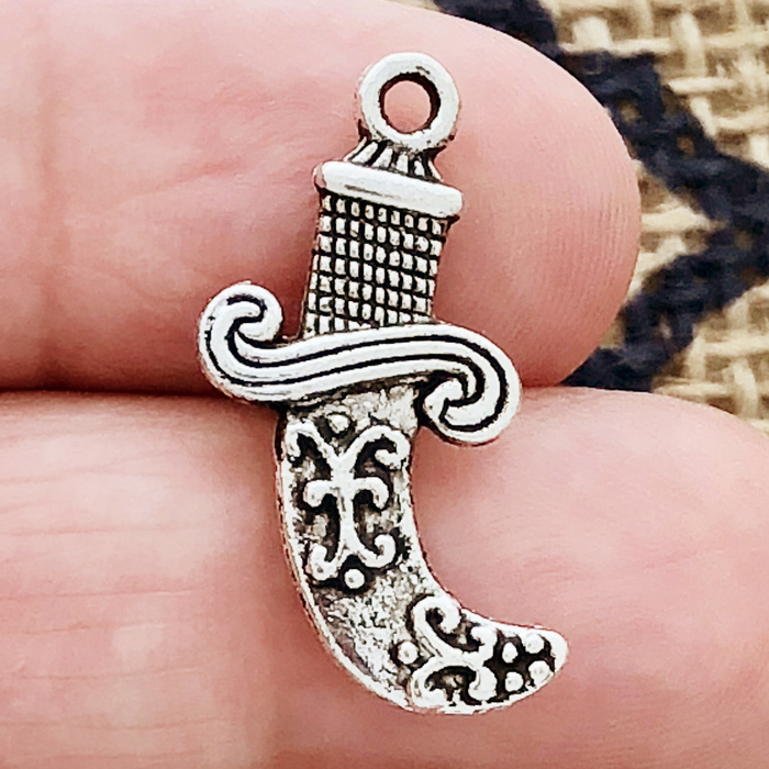 DAGGER Charms Wholesale in Antique Silver Pewter