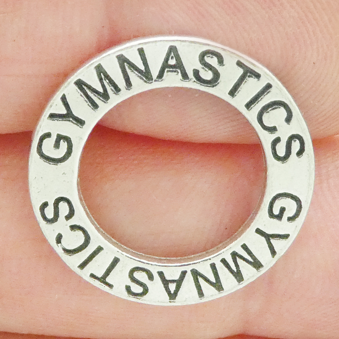 Affirmation RINGs Gymnastics Charms Wholesale in Silver Pewter