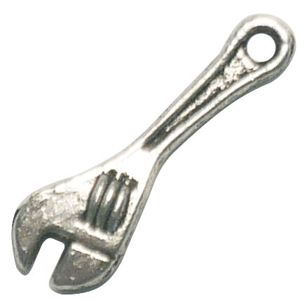 WRENCH Charms for Jewelry Making in Silver Pewter