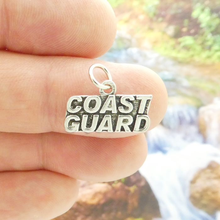 Coast Guard Charms Wholesale Antique Silver Pewter Military Charm