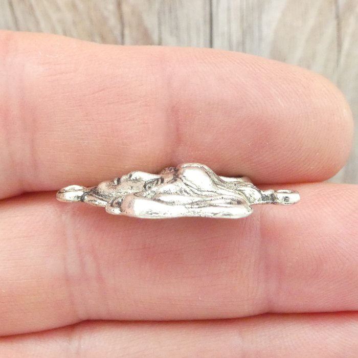 thumbnail image 2 of Australian Wombat Pewter Slider Bead Charm - Solid Pewter, Australian Made By Oz Art Studios 2 of 6