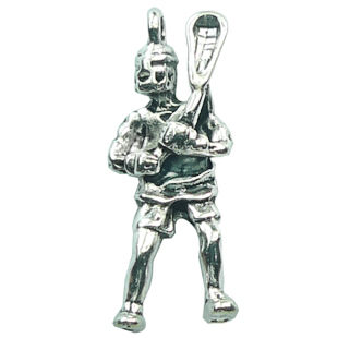 LACROSSE Charms Wholesale in Silver Pewter