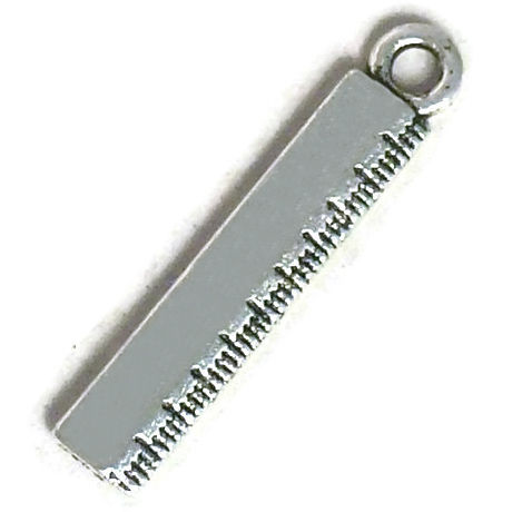 RULER Charm in Antique Silver Pewter