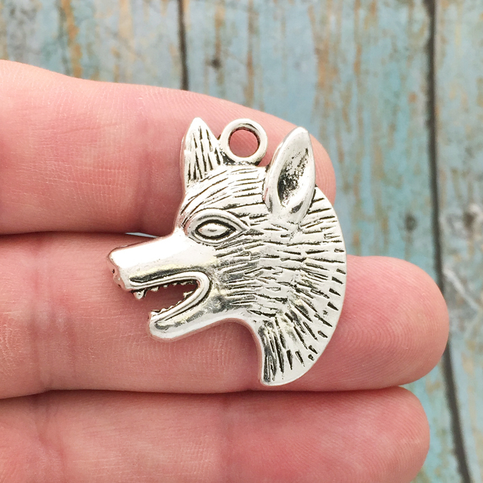 Wolf head best sale charm