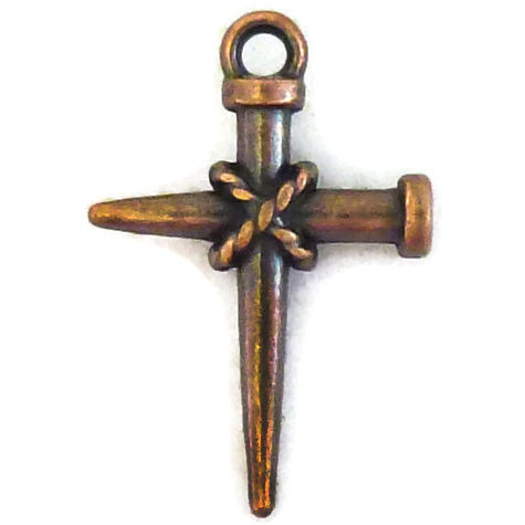 NAIL Cross Charms Wholesale Copper Pewter