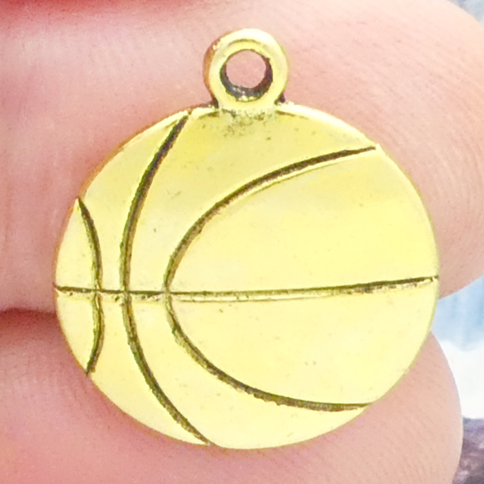 Gold discount basketball charms