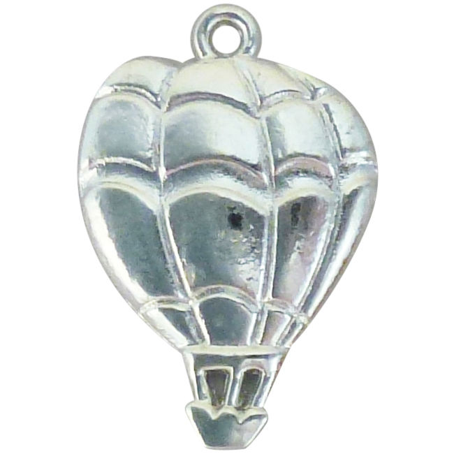 Silver Hot Air BALLOON Charm in Pewter