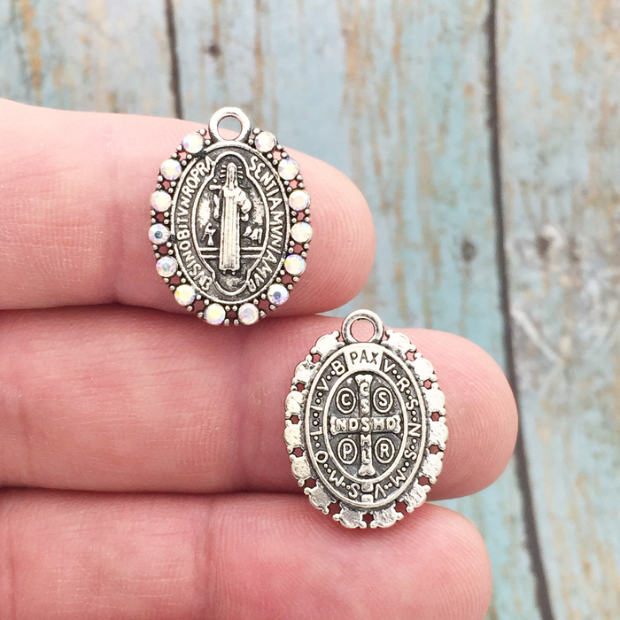 Saint Benedict Medal with Crystals