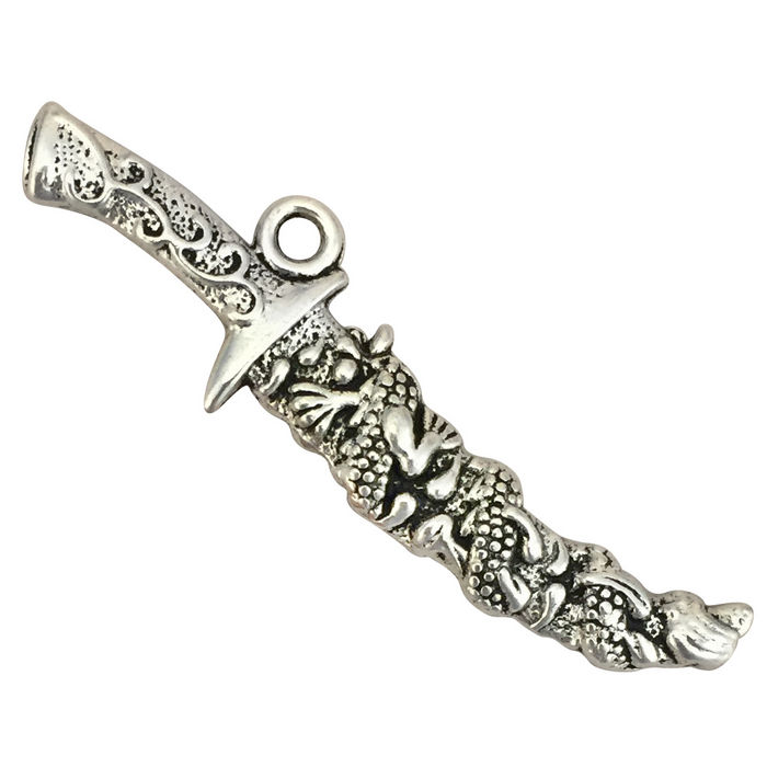 Silver DAGGER Pendant in Pewter