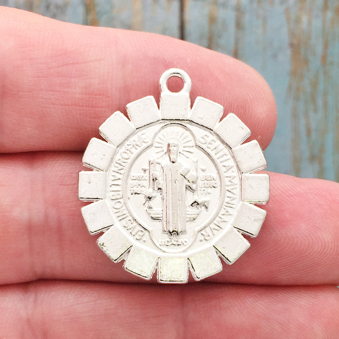 Saint Benedict Medal with Crystals