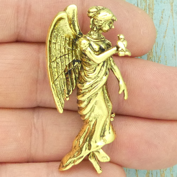 Guardian ANGEL Brooch PIN Pewter