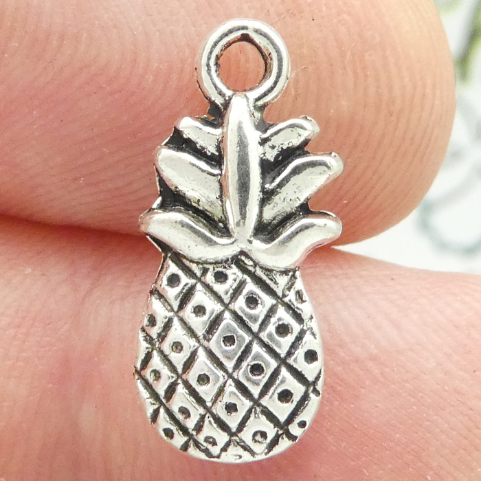 Pineapple Charms Bulk Silver Pewter » Hawaiian Charm