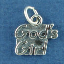 GODs Girl Religious Charm Sterling Silver Pendant