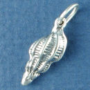 Seashell 3D Sterling Silver Charm Pendant