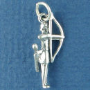 Astrology Zodiac Sign Charm Saggitarius 3D Sterling Silver Charm Pendant