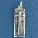 Sterling Silver Cross Charm on Plate