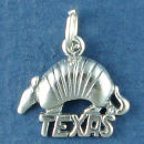 Texas Armadillo Sterling Silver Charm for Charm Bracelet