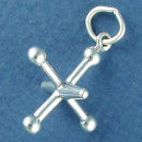 Child's Toy Jack 3D Sterling Silver Charm Pendant