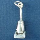 Vacuum Upright Style 3D Sterling Silver Charm Pendant
