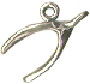 Wishbone Charm Sterling Silver