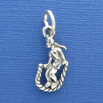 Sterling Silver Jump Rope Charm with Girl