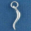 Italian Horn Charm Sterling Silver