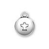 Inspiration Round Domed Affirmation Message Angel Sterling Silver Charm