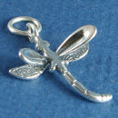Dragonfly 3D Sterling Silver Charm Pendant use with a Charm Bracelet
