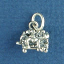 Couch Potato 3D Sterling Silver Charm Pendant add a Charm Bracelet