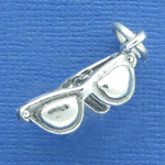 Sunglasses Charm Sterling Silver 3D Charm add to a Bracelet